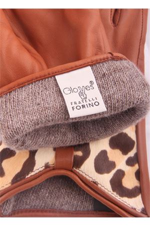 Guanti in pelle di agnello e cavallino con fiocco maculato Capri Gloves | CA2211LUGGAGE